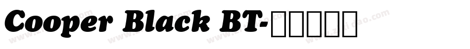 Cooper Black BT字体转换